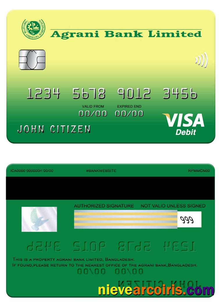 Bangladesh Agrani bank visa card